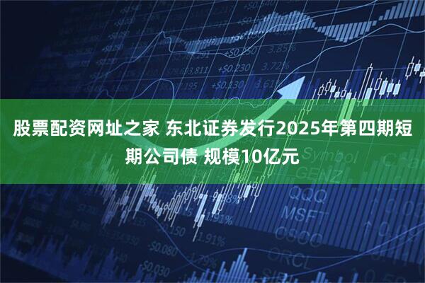 股票配资网址之家 东北证券发行2025年第四期短期公司债 规模10亿元